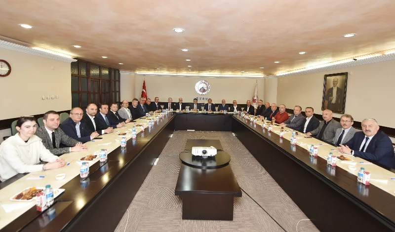 Bölge Oda ve Borsa Başkanları Samsun Sarp Demiryolu Projesi için Bir Araya Geldi 